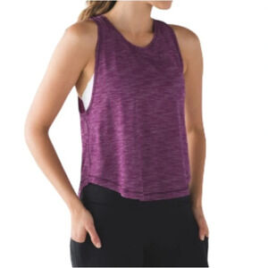 LULULEMON Rush Hour Tank Heathered Chilled Grape  Size 4